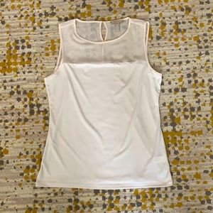 Cream Banana Republic sheer shell
